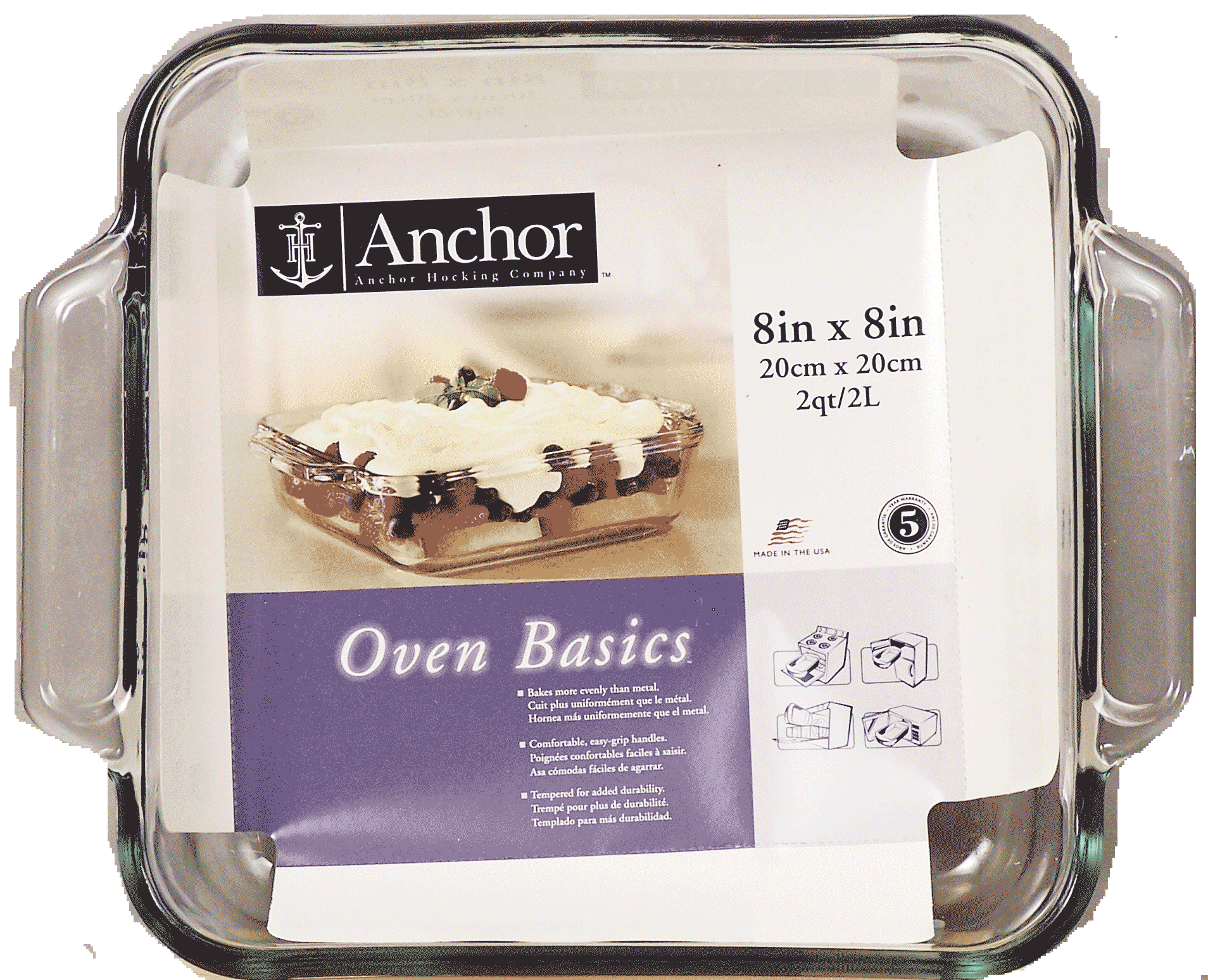 Anchor&nbsp;&nbsp;8in x 8in glass baking dish Full-Size Picture